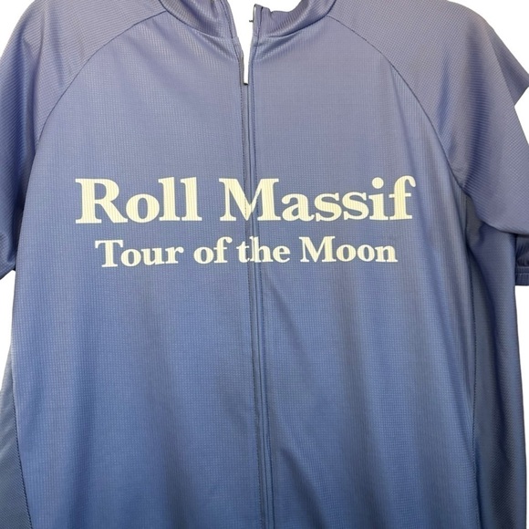 Primal Roll Masstif Tour Of The Moon Men’s Cycling Zip Up Shirt Size L Blue - Picture 14 of 16